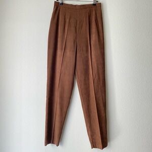 Vintage sz M high waisted faux suede slacks